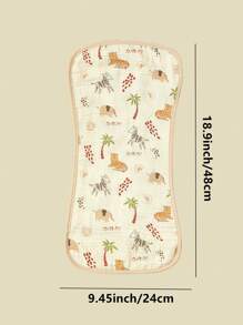 5pcs/Pack Cotton Muslin Bibs For Baby Boys Girls, Floral & Whale Print Burp Cloths, Soft & Versatile - Multicolor - View 4