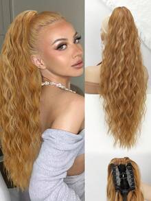 Ponytail Extension, Claw Clip Ponytail Extension For Women Long Wavy Pony Tails Hair Extensions Fluffy Natural Looking Synthetic 30 Inch Clip In Ponytail Hairpiece For Daily Use - Multicolor - View 12