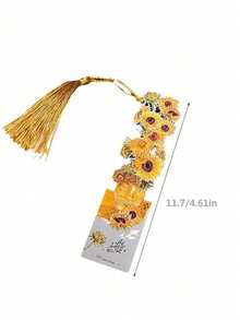 1pc Metal Bookmark, Van Gogh Painting Hollow Imprint Series Book Page Clip, Gift Set, New Year Souvenir (Actual Product May Differ From Image) - Multicolor - View 8