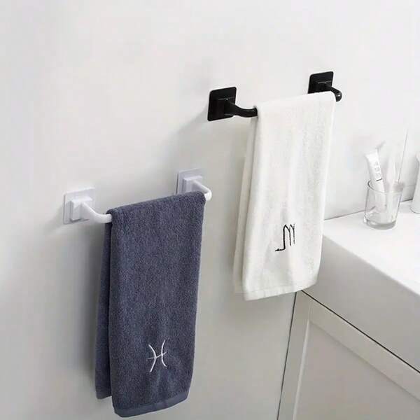 1 pièce Porte-serviettes sans perçage, étagère à chaussures montée au mur, étagère de rangement, organisateur de salle de bain, support pour couvercle de casserole