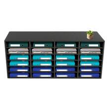 YUNRUX Office Document Organizer Desk Tray 24 Compartments Black Letter Tray - Multicolor - View 4