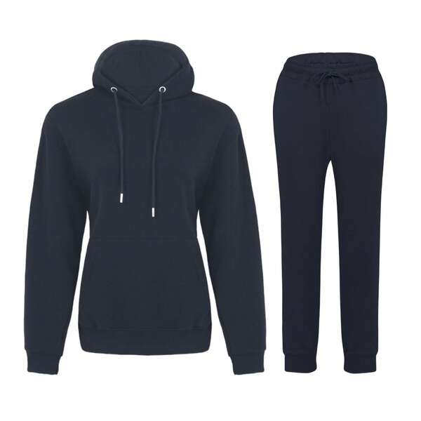 Absanoh Ladies 2Pc Set, Fleece Hoodie Tracksuits For Women, Long Sleeve Lounge Wear Featuring A Casual Sweatshirt And Drawstring Jogging Bottoms/Sweatpants.