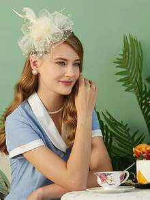 1 Pc Fascinators Hat For Women Tea Party Headband Kentucky Derby Wedding Flower Mesh Hair Clip Mini Hats Tiny Hats Mini Top Hat Mini Cap, School Stuff, Gifts, Classy, Festival Outfits, Rave Accessories, Hair Accessories, Gala Night