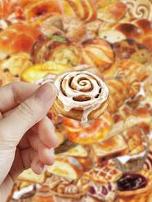 50/150/250pcs Baking Bread & Dessert Stickers For Decorating Luggage, Skateboard, Phone, Computer, Scrapbook - Multicolor - View 5