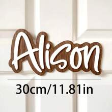 1pc Personalized Wooden Name Plate, No Electricity Needed, Customized Letter Wall Decor, Boho Style, Suitable For Living Room, Bedroom, Unique Customized Gift For Birthday, Party, Wedding, Graduation, Christmas, Halloween