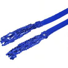 Halloween  Halloween Essentials  Party Limited Edition  Women's Belly Dance Scarf Skirt Sparkly Tassel Disco Outfits Sequin Wrap Rave Costumes Fringe Skirt - Red White Blue - 查看 8
