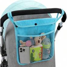 Baby Stroller Bag Hanging Net Big Bags Portable Baby Umbrella Storage Bag Pocket Cup Holder Organizer Universal Useful Accessory Double Layer Baby Stroller Hanging Bag Net Bag Baby Umbrella Bag Universal Baby Stroller Storage Bag Baby Bottle Water Cup Bag - Multicolor - View 10