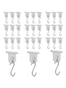 房车遮阳篷灯挂钩露营遮阳篷配件挂钩、房车遮阳篷灯夹、露营车灯支撑挂钩套装 - 紧凑型 S 形挂钩，适用于圣诞派对露营帐篷室内外用品 - 彩色 - 查看 9