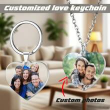 Customized Couple Photo Pendant, Cute Hanging Ornament, Creative Customized Car Keychain, Photo Customized Keychain, Pet Memorial Tag, Wedding Photo, Customized Couple Photo, Birthday Gift For Boyfriend, Birthday Gift For Girlfriend, Christmas Gift, Wedding Anniversary Gift, Valentine's Day Gift,Customized Keychains & Accessories,End Of Summer,Durable,Colorful,Cute,Adorable,Funny,Kawaii,Y2K,Stylish,Unisex,Casual,Custom,Personalized,Unique,Customized,Ideal Gifts For Him,Ideal Gifts For Her,Her,Boyfriend,Girlfriend,Family,Friends