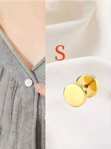 1/4 件简易螺旋领扣 - 可拆卸，适用于免缝收紧衣领、袖口、毛衣纽扣 - 时尚装饰纽扣配件