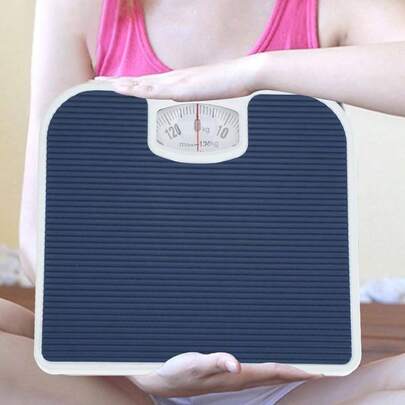 Bathroom Scales Weighing Scale Body Accurate Mechanical Dial Grey/ Blue 130kg