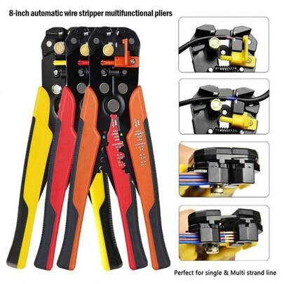 Non-Slip Crimper Cable Cutter Automatic Wire Stripper Multifunctional Stripping Tools Crimping Pliers Terminal 0.2-6.0mm² Tool