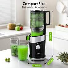 4.9" Extra Wide Feed Chute Cold Press Juicer| Slow Press Technology | Higher Juice Extraction | Quick-Clean System | Premium Kitchen Appliance For Fresh Morning Drinks & Brunch Time​ - US A Type Plug(110-127V) - View 2