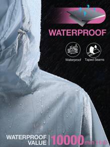 CAMEL CROWN Men's Waterproof Rain Jacket; Lightweight Windproof Hooded Raincoat, Suitable For Cycling, Hiking, Running, Golf