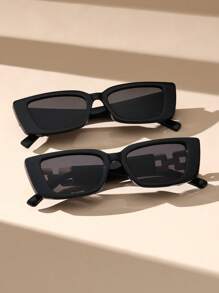 2 Pairs Retro Ins-Style Timeless Elegant & Fashionable Glasses, Suitable For Daily Life, Dates, Street Photography, Fits All Face Shapes - Multicolor - View 4