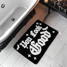 Halloween Rug Your Look Good Gothic Bathroom Shower Rug Halloween Bath Mat Spooky Bathroom Shower Mat Floor Doormats Rugs For Tub Home Living Room - Black - View 4