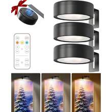 6/3/1pc LED Drawing Light, Battery Powered, Wireless LED Drawing Lamp, Wireless Wall Light With Magnetic Attachment, Wireless Spotlight, Dimmable Display Light With Remote Control, 3 Lighting Modes, Suitable For Frames, Artworks, Portraits Display, Wall Decor Light, 150mAh Remote Control - Multicolor - View 14