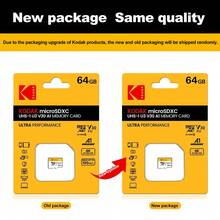 Kodak Micro SD 記憶卡 64GB 16GB 32GB 高速 Class10 V30 U3 SDXC 128GB 256GB 記憶卡，相容於智慧型手機、平板電腦、相機 - 黃白色 - 查看 12