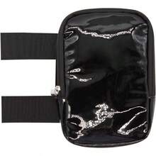 Holographic Thigh Bag For Women Adjustable Carnival Leg Bag Colorful Fashion Rave Phone Holder For Party Travel - màu đen - Xem 1