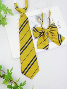 Um Conjunto de Gravatas e Gravatas Borboleta Fashionáveis e Personalizadas para Meninos e Meninas, Uniformes Escolares, Cosplay, Uso Casual Diário, Roupas de Festa, Gravatas, Gravatas Borboleta