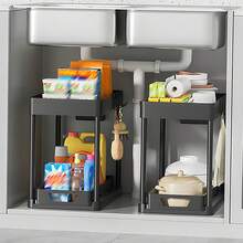 1 pieza Estantería de almacenamiento tipo cajón, Estantería de almacenamiento de montaje, Estantería de almacenamiento de uso múltiple, Para contenedor de clasificación de artículos de escritorio blanco/negro, Organizador modular, Estantería de espacio de trabajo versátil - Negro-1 pieza - Ver 7