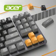 Acer Teclado mecánico para juegos OKW216 Diseño compacto de 89 teclas Teclas de sensación mecánica Tecnología anti-efecto fantasma de múltiples teclas Sistema de retroiluminación de luz mixta Todo uso para juegos y oficina Blanco, azul y rojo - Blanco, azul y rojo - Ver 5