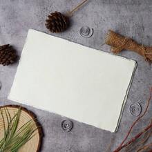 25pcs 300gsm Watercolor Paper, Rough/Textured Handmade Cotton Paper, White Textured Paper - White - View 7