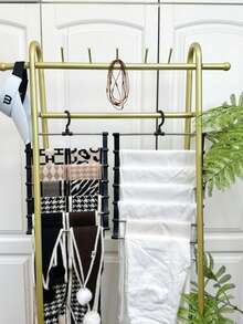 1pc Multi-Functional Portable Storage Clothes Hanger - Versatile Ladder Hanging Pants Organizer For Efficient Space-Saving, Ideal For Dress Pants, Jeans, Skirts, And More - Stainless Steel Clip Design For Non-Marking Storage - Perfect For Spring And Summer Wardrobe Refresh, Embrace Minimalist Style, Enhance Your Closet Organization For Upcoming Holidays Like Valentine's Day, Mother's Day, New Year, And Valentine's Day - Easy Assembly For Quick Setup And Use, Maximize Your Storage Solutions With This Essential Closet Accessory!