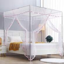 Canopy Bed Curtains Full - 4 Corner Canopy For Beds, Bed Canopy For Girls Adult, Bedroom Decor (Full Size, White),11376872
