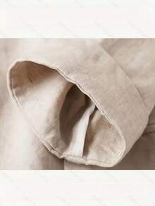 Große Größen Minimalistische einfarbige Blazer mit Kerbelkragen und einem Knopf