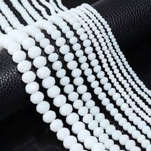 1pc White Ceramic Faceted Abacus Crystal Flat Bead, Fashionable Versatile All-Match Handmade DIY Beading Supplies, Suitable For Making Bracelets, Necklaces, Jewelry, Funky Jewelry, Phone Straps, Keychains, Wholesale Beads