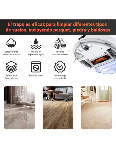 Cloth Mop Pads Xiao Mi E10 E12 B112 C103 3C Enhanced Plus Robot Stofzuiger Cleaner Vloer Attachment Replacement Cloths Accessories view 7