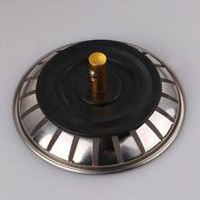 Cubierta de drenaje del fregadero de cocina, colador del fregadero, tapón del drenaje del fregadero, atrapador del drenaje del fregadero, tapón del drenaje del fregadero, protector del drenaje del fregadero, anti-obstrucción, anti-mosquitos - Plateado - Ver 4
