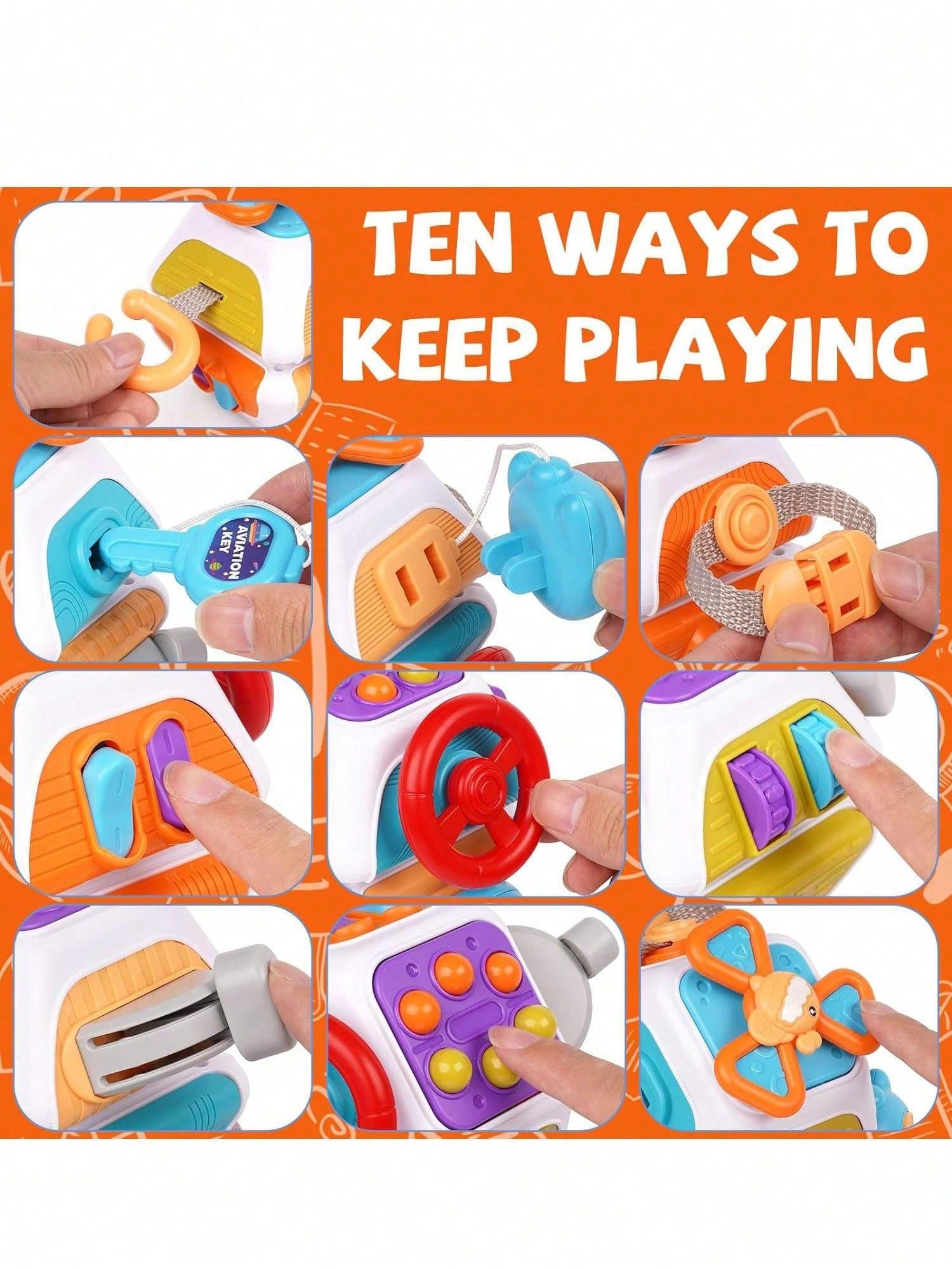 لوحة نشاط حافزة للرضع مكعب مونتيسوري من الحواس الح...