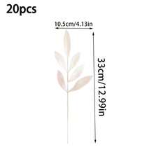 10 piezas de hojas artificiales brillantes, spray con brillo, decoración de invierno navideña, flores y ramas falsas para árbol de Navidad, corona DIY, arreglos florales de boda, centro de mesa para el hogar - Multicolor - Ver 20