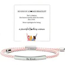 Women String Bracelets - Pink & Silver - View 8