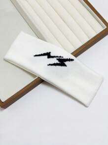 2/1件装黑白男女通用运动头带，吸汗头巾，日常佩戴、洗脸、跑步等场合适用，男女皆宜，秋冬季发带发饰，女士蝴蝶结发饰，适合度假装扮，女士头巾，柔软头巾