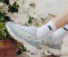 Skechers 機甲鞋三代女子緩震復古機能老爹鞋休閒運動跑步鞋 - 淺藍色/多彩色 - 查看 4