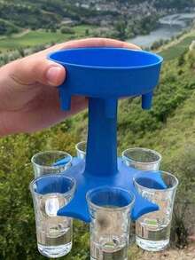 Shot Glass Dispenser And Holder, Wine Dispenser Drink Dispensing Creative Wine Funnel, Suitable For Wine And Beer, Drink Holder, Party Decoration Supplies, Holiday Decoration Supplies (Cups Not Included), Halloween And Christmas Party Supplies - Multicolor - View 4