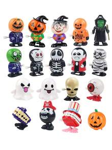 6 pièces Jouets à remonter d'Halloween, Jouets à remonter en vrac pour les faveurs de fête d'Halloween, les sacs surprises, les faveurs de fête, les prix de jeux de carnaval