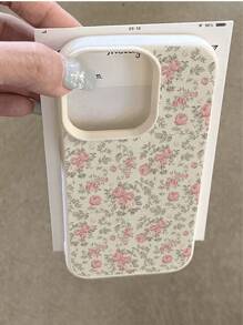 1 件可爱蓝白格子花卉图案防水防摔防滑软手机壳保护套适用于苹果和手机防震防刮