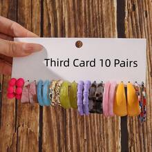1 Cặp/10 Cặp/40 Cặp Bộ Hoa Tai Vòng Tròn Hình Chữ C Thời Trang Đơn Giản Làm Từ Nhựa Acrylic Hai Màu Mới - Đầy màu sắc - Xem 5