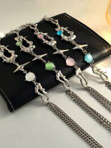 星星装饰手链 - 銀色 - 查看 7