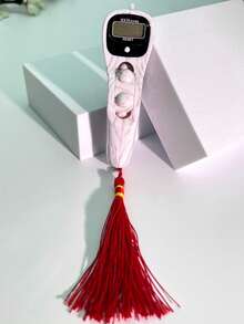 Prayer Beads With Red Tassel, Wooden Grain Rotating Bead LCD Digital Counter, Convenient For Prayer Counting, People Counting And Other Functions - Multicolor - View 6