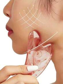 1pc Polyresin Gua Sha Board Facial Eye Body Massage Tool, Relaxation And Skin Care