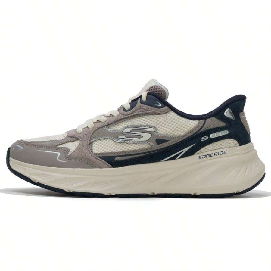 Skechers 男士跑步鞋EDGERIDE 男子綁帶運動鞋輕盈舒適戶外日常運動休閒鞋232969-LTGY - 淺灰色 - 查看 1