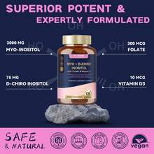TOTARIA Inositol Supplement - Myo-Inositol & D-Chiro Inositol Capules Plus Vitamin D3, Folate, Ideal 40:1 Ratio - Hormonal Balance For Women & Ovarian* Support, 120 Caps - unflavored - 查看 4