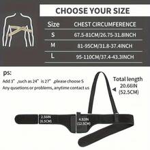 1 chiếc túi đeo hông và vai có thể điều chỉnh, thoáng khí - Màu đen cổ điển, thiết kế hai tay, chất liệu polyester, khóa cài, thích hợp để mang theo một cách kín đáo. - màu đen - Xem 3