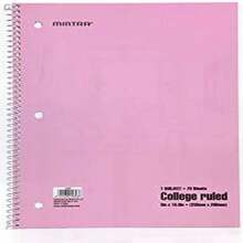Mintra Office Spiral Notebooks - 1 Subject, 70 Sheets, College Ruled, 8inx10in, Bulk Pack, Pastel Covers, Set Of 6 - For School, Office, Business, Professional (04693) - Pastel-CollegeRuled - Xem 5