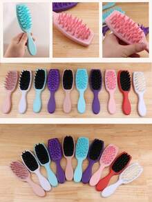 Silicone Scalp Massage Hair Brush, Long Handle Hair Cleaning Brush, Promotes Hair Growth And Removes Dandruff, Home Shampoo Brush, Long Handle Shampoo Comb, Personal Care Scalp Massage Brush, Shampoo Brush Bath Brush